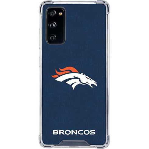 NFL Denver Broncos - Distressed Galaxy S20 FE Clear Case